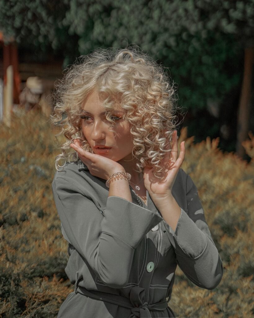 hair, curls, model, girl, woman, portrait, face, hairstyle, lovely, attractive, female, blonde, blond, international womens day, photography, self-love, young